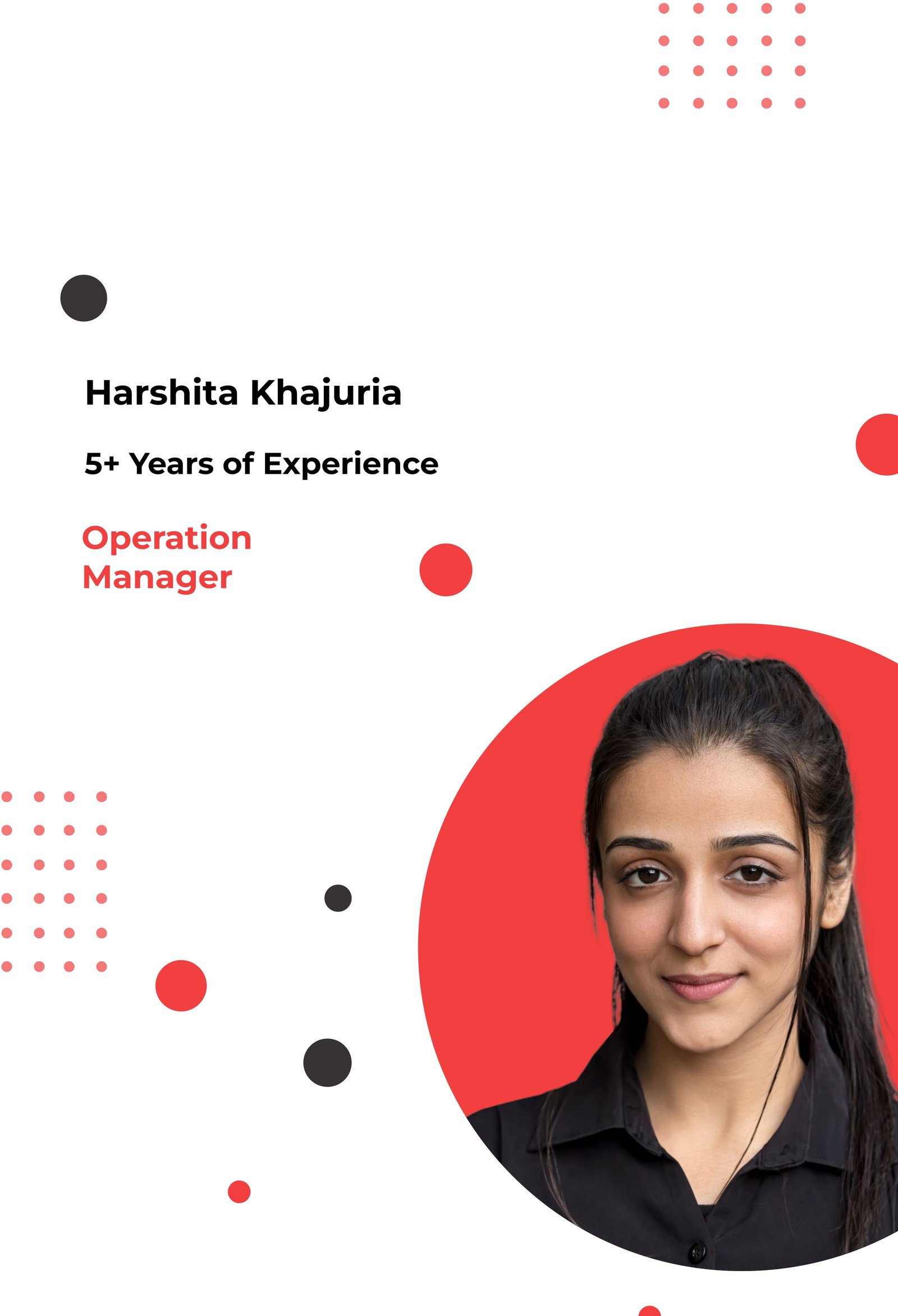Harshita Khajuria — Operation Manager